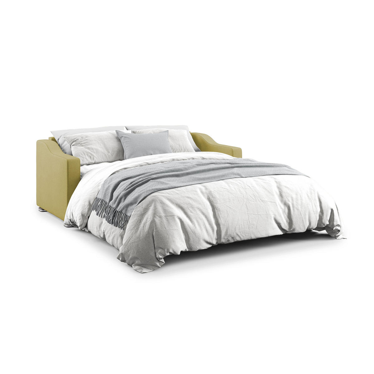 SCHLAFSOFA Amber - Gelb, Textil (211/100/98cm) - Divani.store