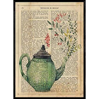 POSTER Tee-Zeit Frucht A4 Rahmenlos - Klar, Papier (29.7/5/21cm) - Nacnic