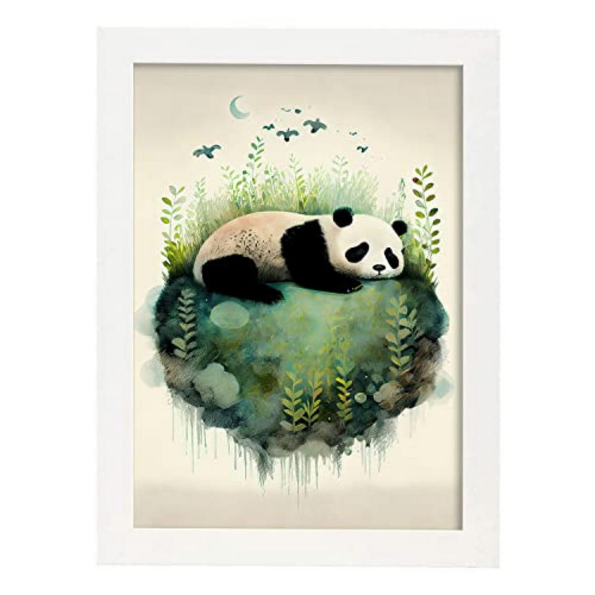 POSTER Panda Im Präzisionsstil. A3 Weißer Rahmen - Weiß, Papier (29.7/5/42cm) - Nacnic