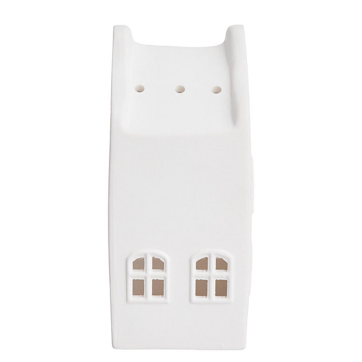 TEELICHTHAUS Amsterdam - Weiß, Keramik (5/11/6cm) - Butlers