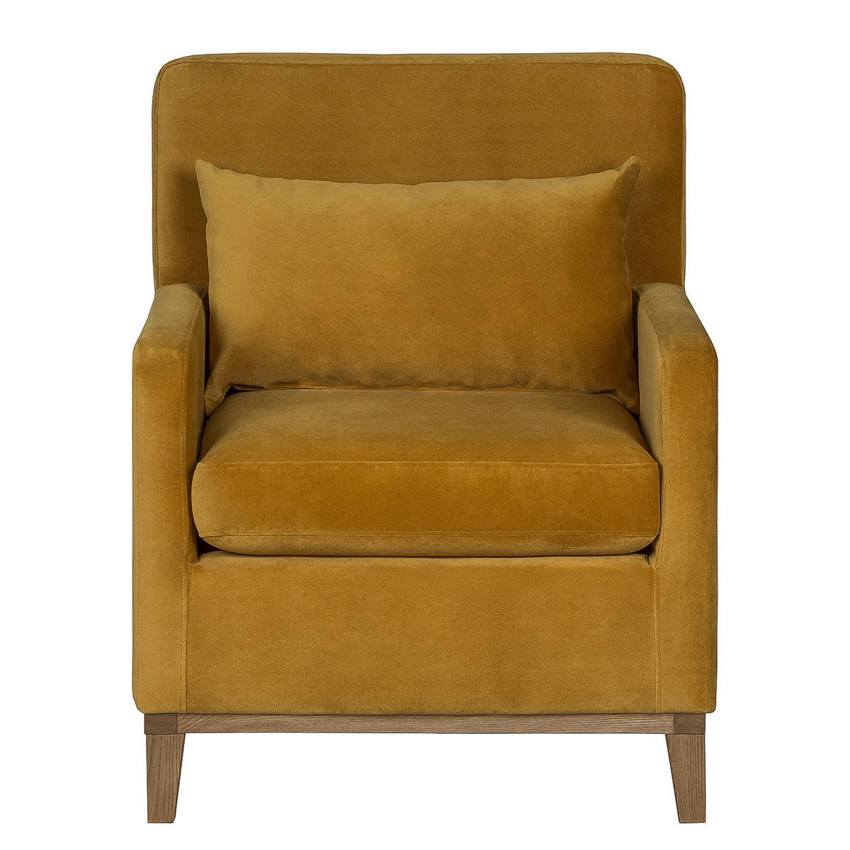 SESSEL - Gelb, Holz/Textil (70/88/84cm) - home24
