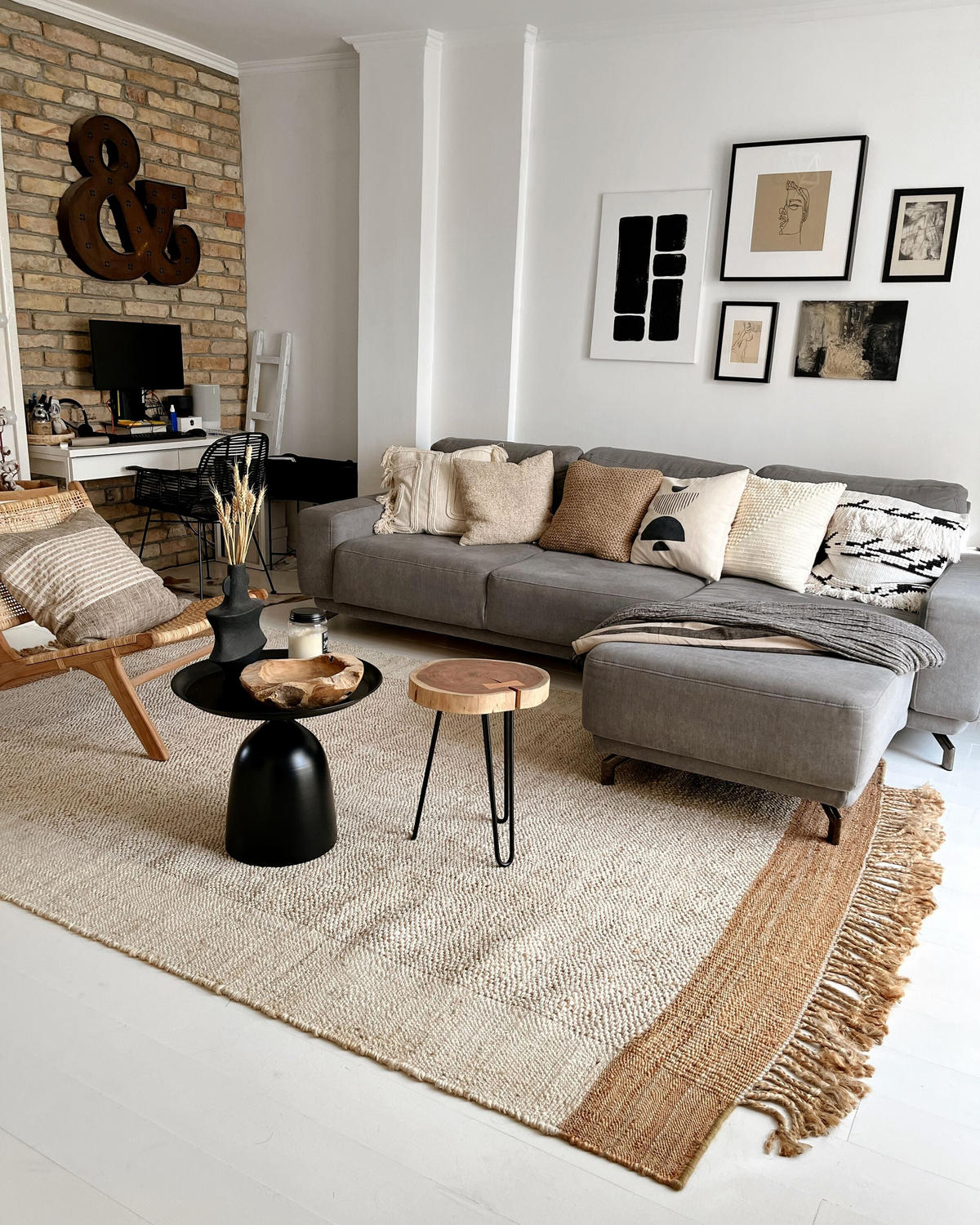 DEKOKISSEN 2er-Set Creme 45/45 cm Pellaea - Creme, Naturmaterialen/Textil (45/45cm) - Beliani