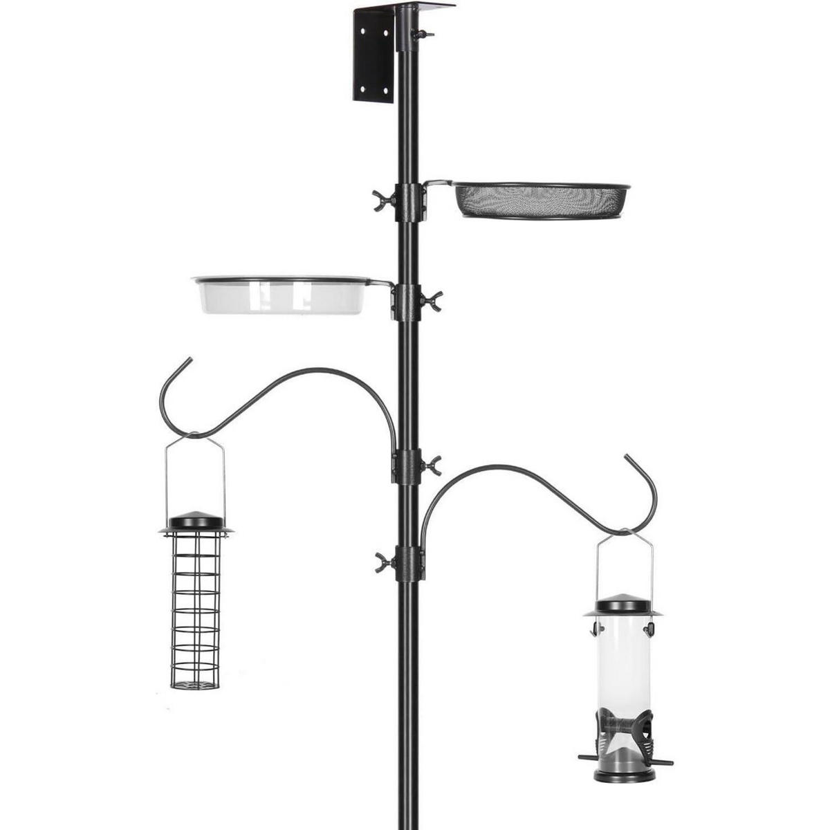 STANGENHALTERUNG für Vogelhaus 196 cm Schwarz - Schwarz, Metall (10/10/196cm)