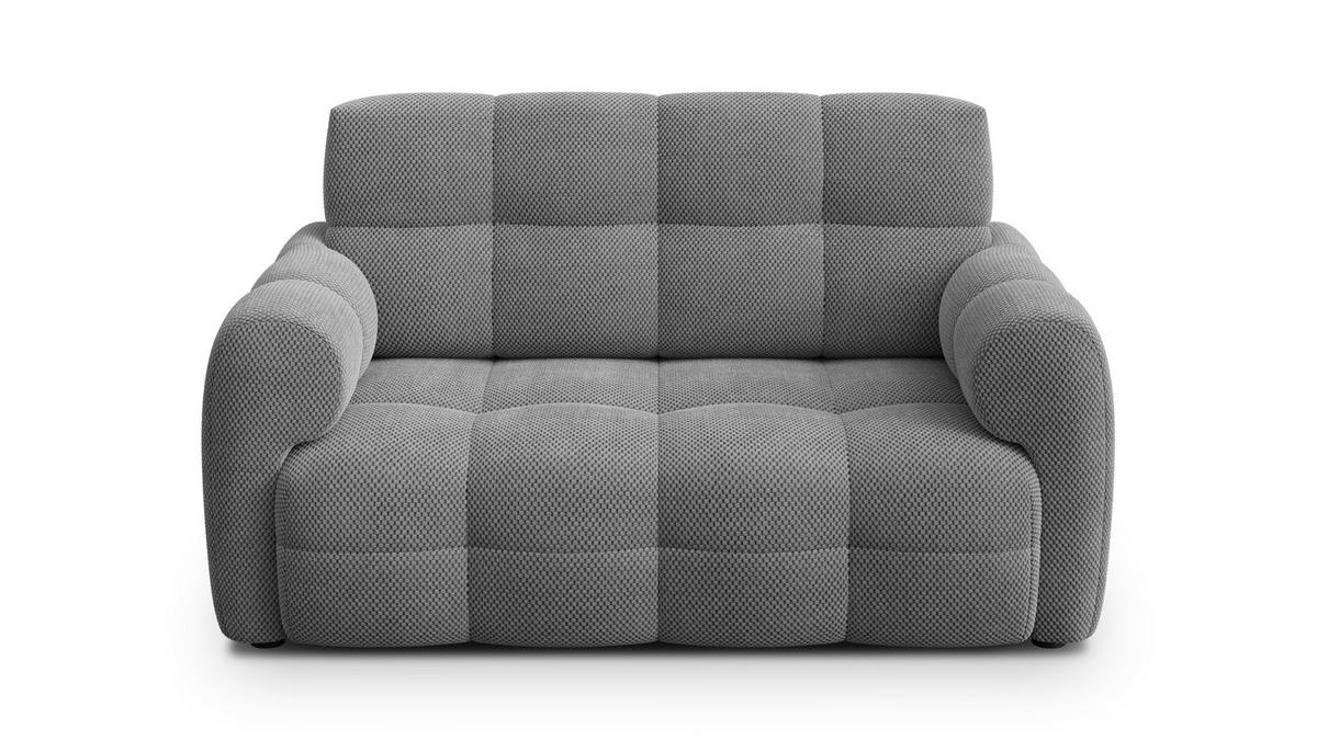 SOFA MELLOW 2-Sitzer, grau - Schwarz/Grau, Holz/Textil (153/87/98cm) - Wozimo