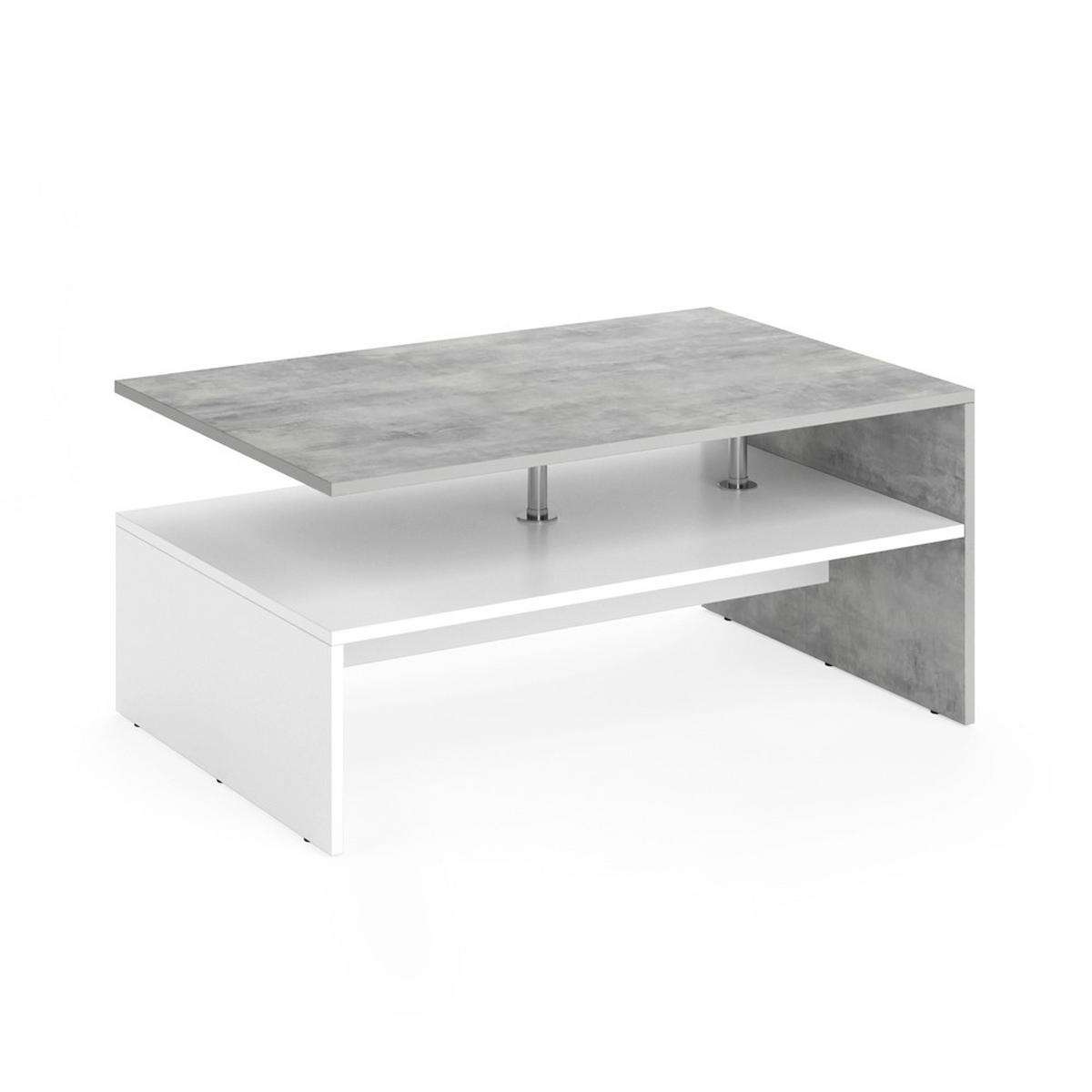 COUCHTISCH Amato Beton 90 x 60 cm - Schieferfarben, Holzwerkstoff (60/90/42cm) - Vicco