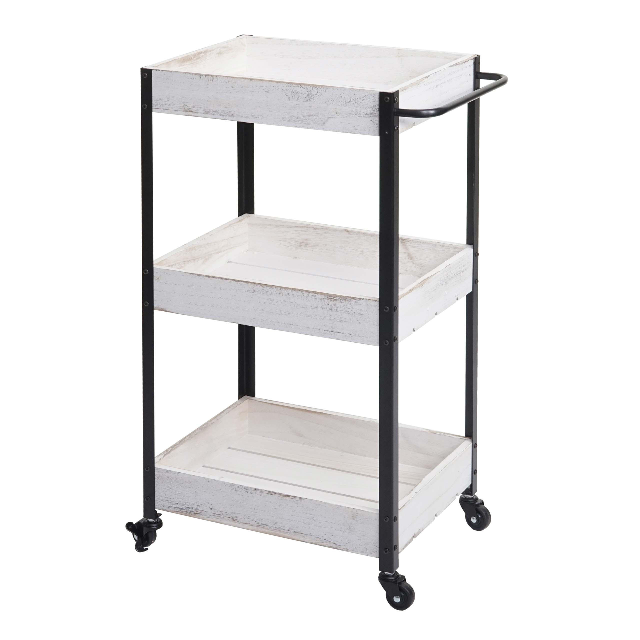 SERVIERWAGEN Weiß - Weiß, Holz (47/79/31cm) - MCW