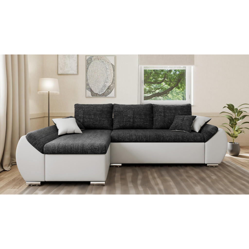 Thumbnail - Möblo Ecksofa, Schwarz, Holzwerkstoff, 4-Sitzer, L-Form,L-Form, 275x155 cm, Wohnzimmer, Sofas & Couches, Wohnlandschafte...
