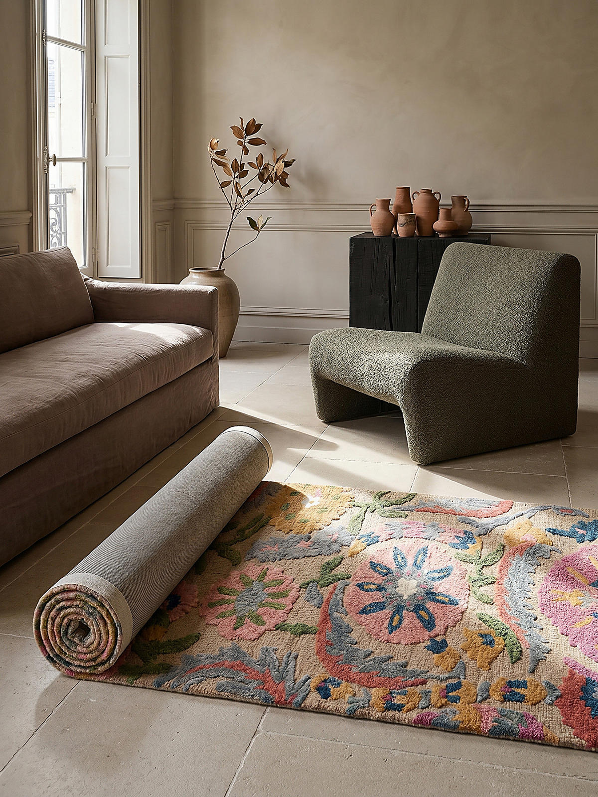 WOLLTEPPICH HEDDA, floral, Bunt, 80 x 300 cm - Multicolor, Textil (80/300cm) - KADIMA DESIGN