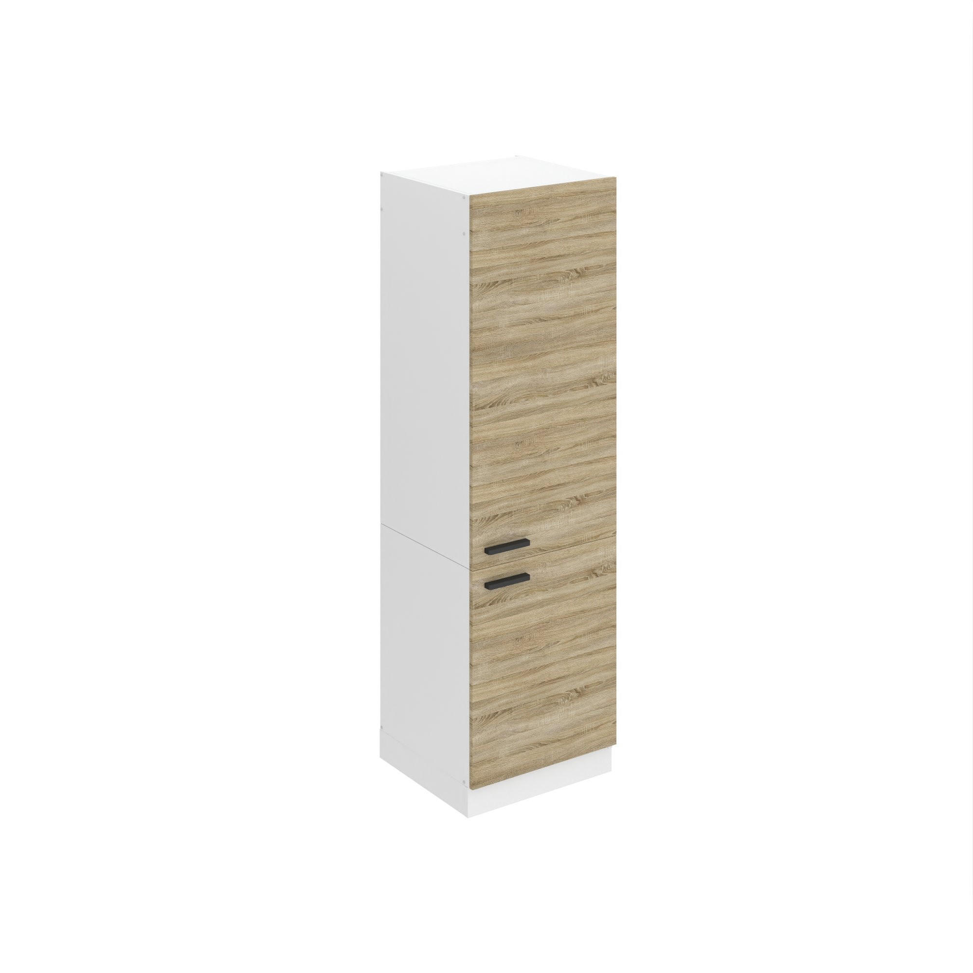HOCHSCHRANK Küche SSL 60x204 cm, mit 2 Türen, Sonoma-Eiche - Eiche San Remo, Holz (60/204/57.6cm) - B BELINI GROUP