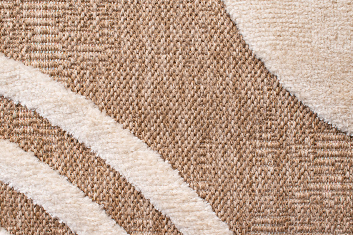 TEPPICH mit Juteoptik weißem Palma 160x230 cm - Weiß, Textil (160/230cm) - Nazar Rugs