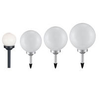 LED AUSSENLEUCHTE Solarkugeln Weiß 4er Set - Weiß, Kunststoff (25/25/65cm)