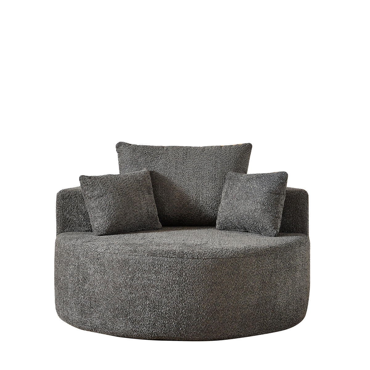 SESSEL DE-34509 Chenille-Stoff Grau - Grau, Textil (127/82/127cm) - ComfortXL