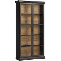VITRINE KATRIA, Schwarz - Schwarz, Holzwerkstoff (103/200/37cm) - KONSIMO®