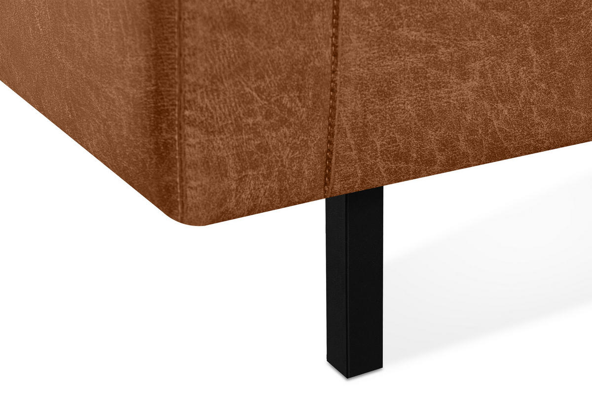 1,5-SITZER-SESSEL INVIA mit Armlehnen vintage, Lederoptik-Stoff, Rot - Rot/Schwarz, Textil (116/87/98cm) - KONSIMO®