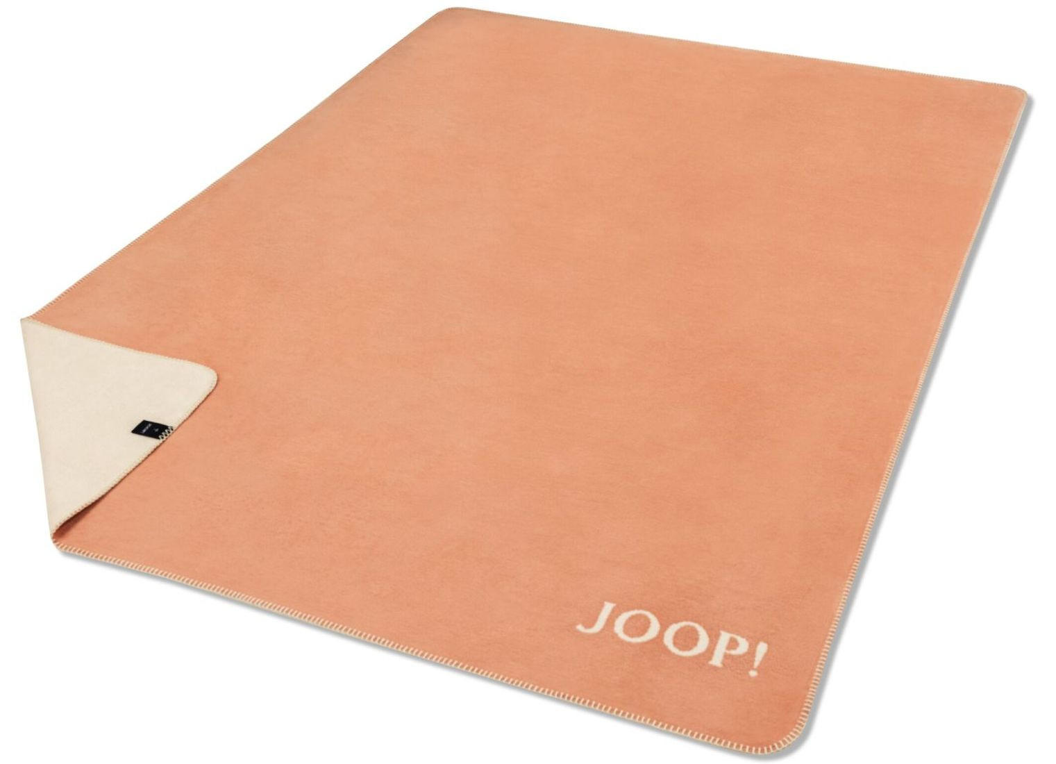 WOHNDECKE Uni-Doubleface apricot-sand 150 x 200cm - Sandfarben, Textil (150/200cm) - Joop!