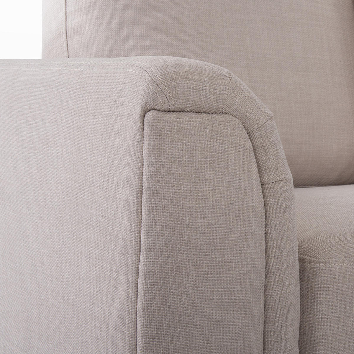 4-SITZER-ECKSOFA Polyester Beige rechtsseitig Oslo - Beige, Textil (270/151cm) - Beliani