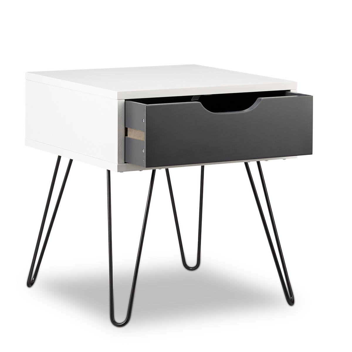 NACHTTISCH - Multicolor, Holzwerkstoff/Metall (40/44/40cm) - Relaxdays