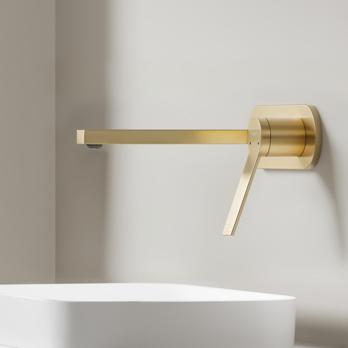 WASCHTISCHARMATUR mit Luftsprudler Messing Champagnergold - Goldfarben, Metall (21/7/28.8cm) - EMKE