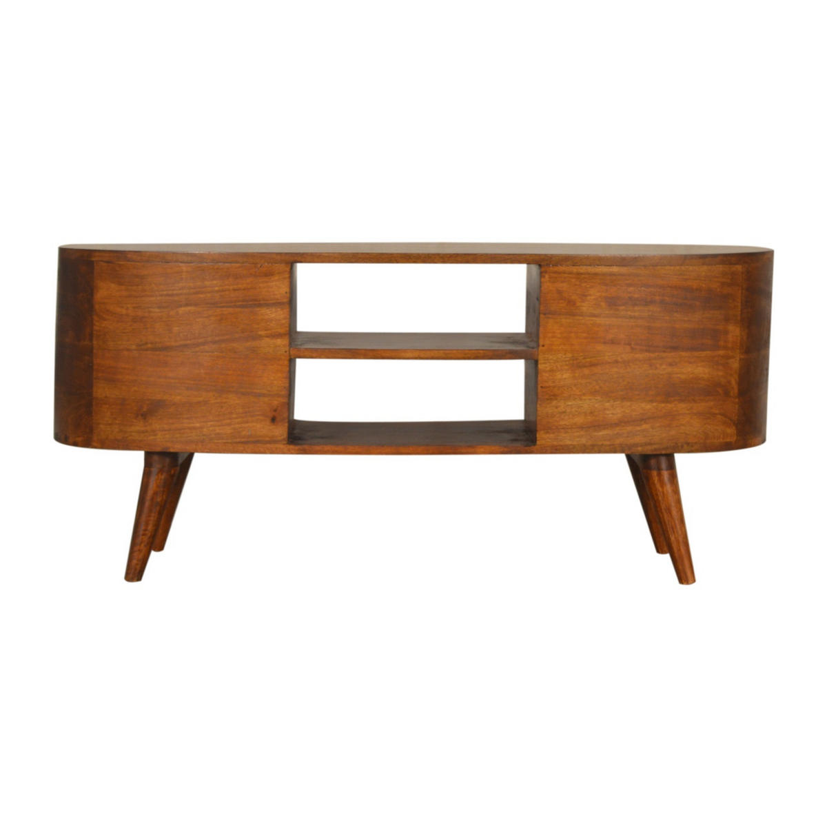 TV-LOWBOARD Dunbar für TVs bis zu 42" - Messingfarben/Braun, Holz/Metall (110/50/35cm) - Artisan Furniture