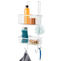 DUSCHREGAL, weiß, Kunststoff - Weiß, Metall (25/55/12cm) - bremermann