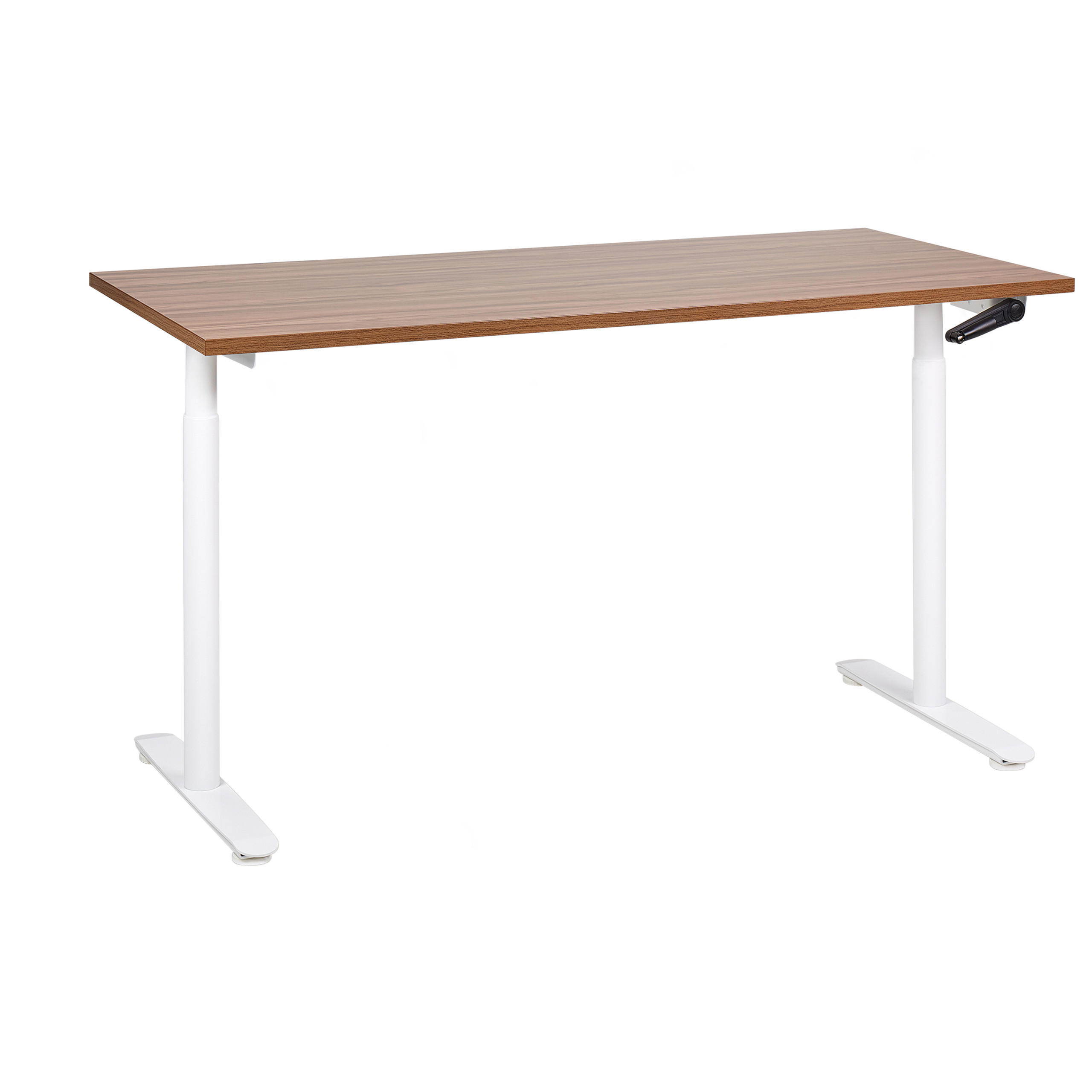Beliani PSACÍ STŮL hnědobílý 160/72 cm manuální výškově nastavitelný Destin IV
