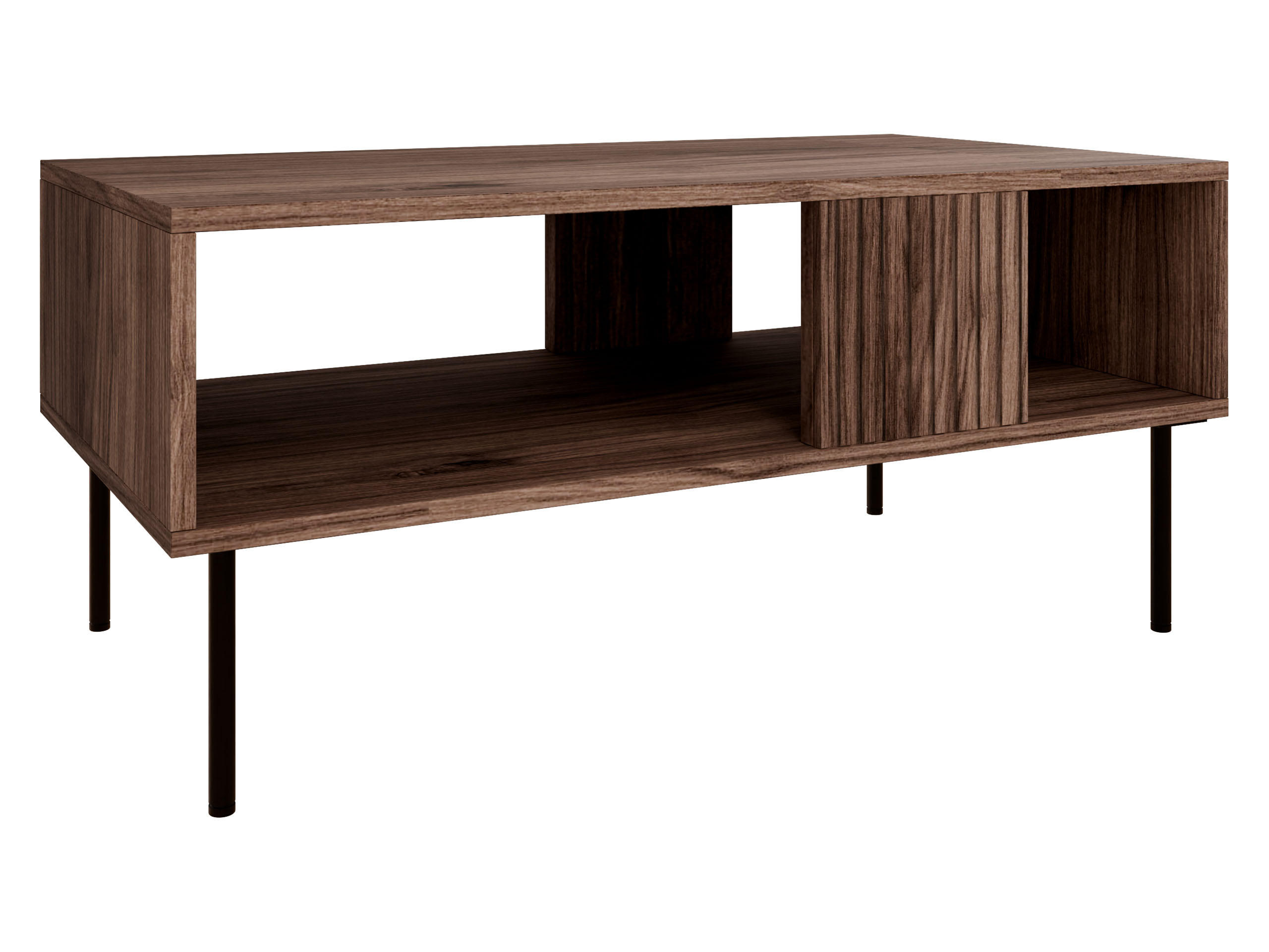 COUCHTISCH Tacos - Schwarz/Braun, Holzwerkstoff/Metall (55/100/46cm) - MIRJAN24