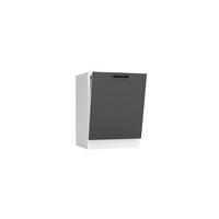 FRONTBLENDE FZ 60 PU - Morvex -Zeitlose Küchenoptik - Anthrazit, Holz/Metall (59.6/71.3/1.8cm) - ROYAL24_MARKT