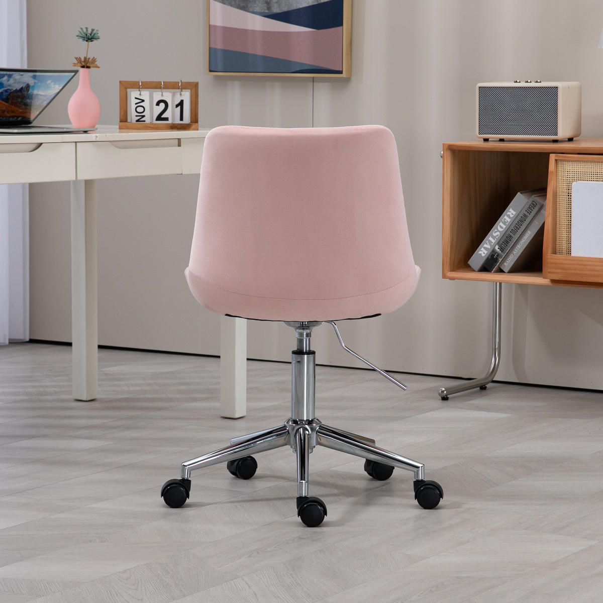 SCHREIBTISCHSTUHL MICKY Rosa - Rosa, Textil (50/92/54cm) - SVITA
