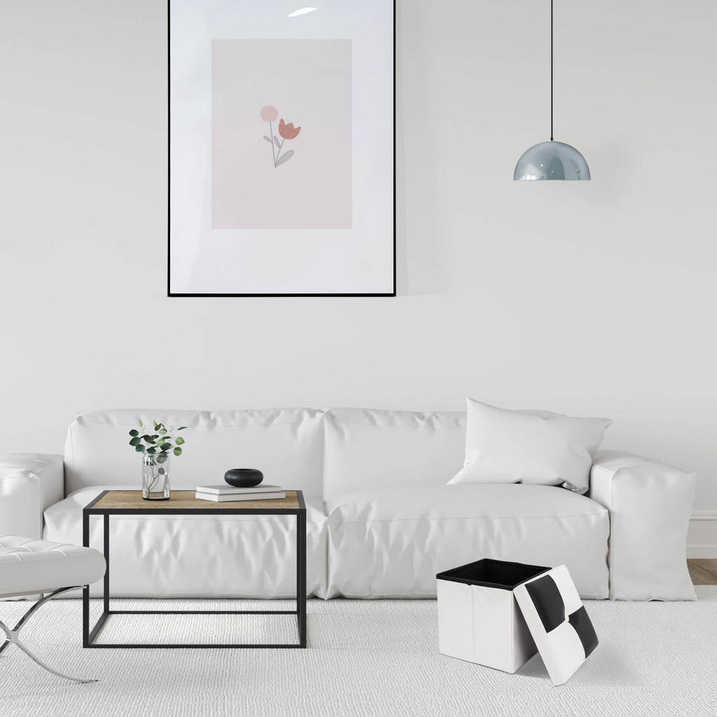 Thumbnail - Mobili Rebecca Fusshocker, Weiß, Textil, Quadratisch, 30x30x30 cm, Wohnzimmer, Hocker, Sitzwürfel