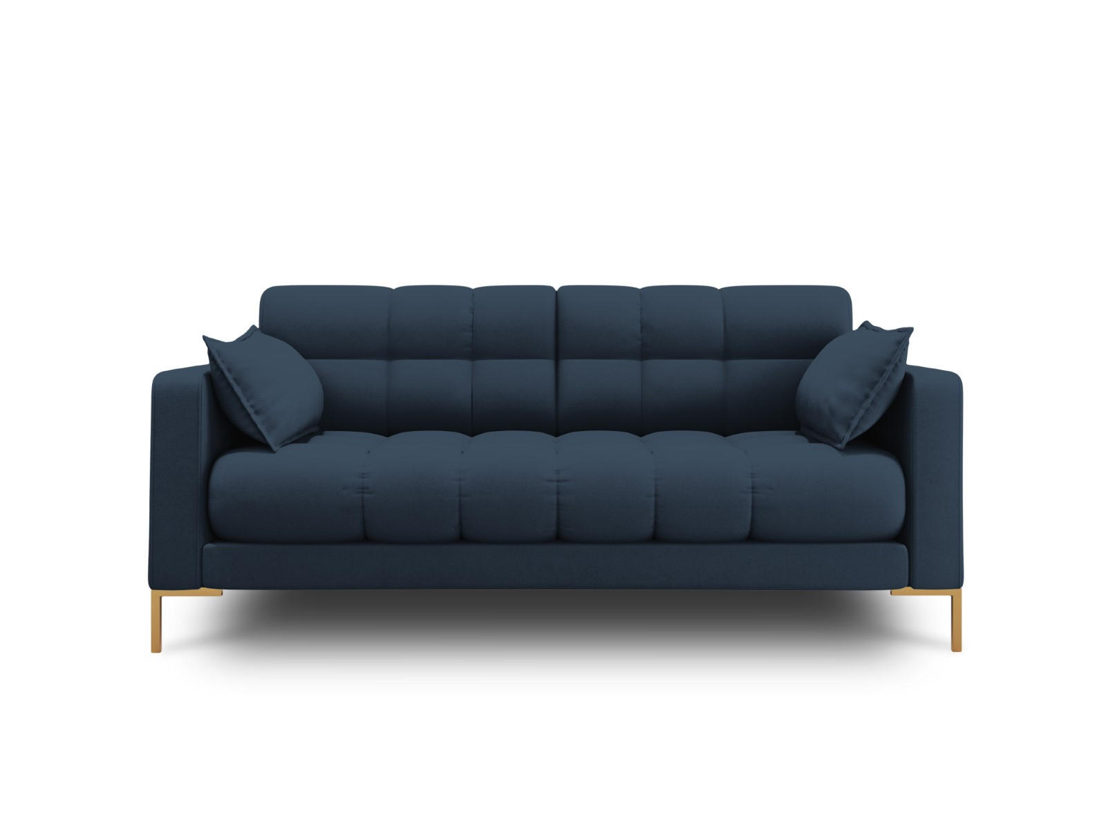 SOFA Mamaia aus strukturiertem Stoff blau 2 Sitzplätze - Blau, Textil (92/75/152cm) - Micadoni