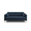 SOFA Mamaia aus strukturiertem Stoff blau 2 Sitzplätze - Blau, Textil (92/75/152cm) - Micadoni