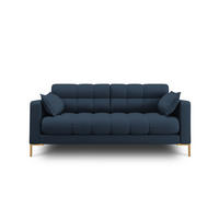 SOFA Mamaia aus strukturiertem Stoff blau 2 Sitzplätze - Blau, Textil (92/75/152cm) - Micadoni