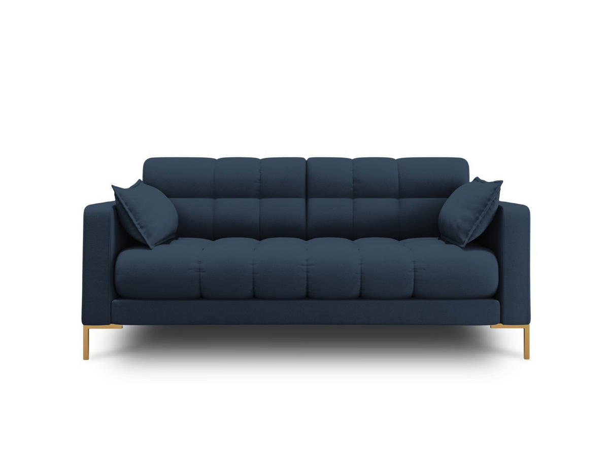 SOFA Mamaia aus strukturiertem Stoff blau 2 Sitzplätze - Blau, Textil (92/75/152cm) - Micadoni