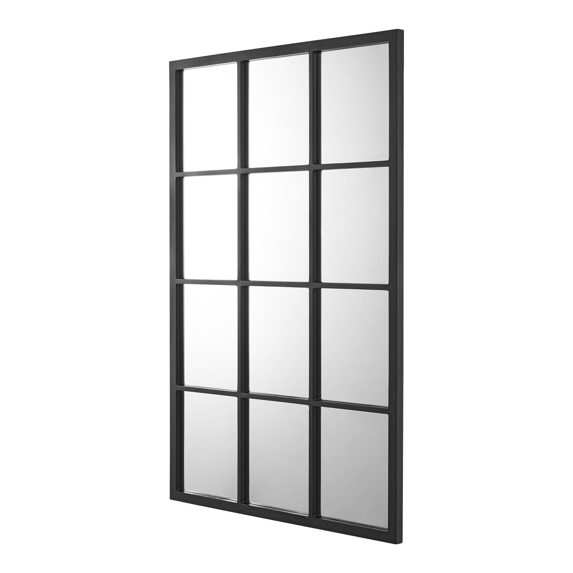 WANDSPIEGEL Cupello - Schwarz, Glas/Holzwerkstoff (60/90/1.8cm) - [en.casa]