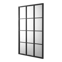 WANDSPIEGEL Cupello - Schwarz, Glas/Holzwerkstoff (60/90/1.8cm) - [en.casa]