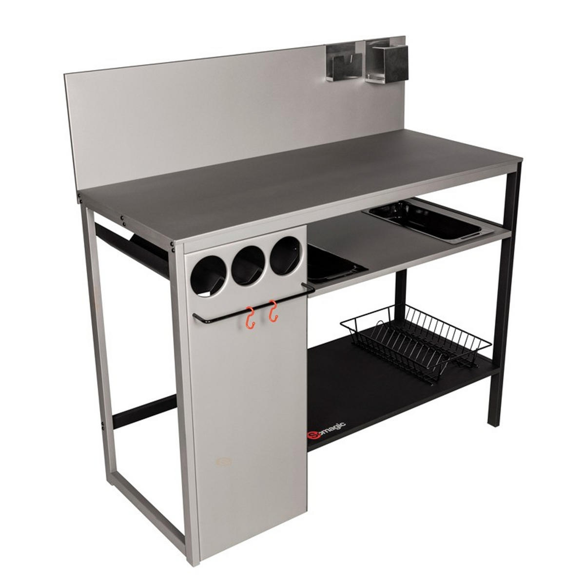 ABSTELLTISCH Wallis - Grau, Metall (53.5/113/110.5cm) - Somagic