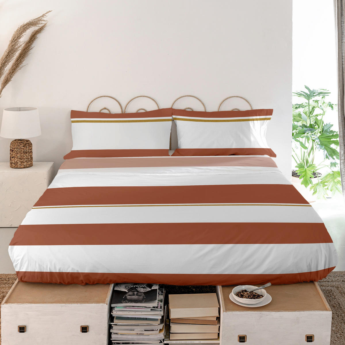 OBERBETTLAKEN golden lands 160x270 cm mehrfarbig - Multicolor, Textil (160/270cm) - Happy Friday