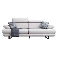 3-SITZER Sofa ENERGY, Hellgrau - Hellgrau, Textil/Metall (240/80/100cm)