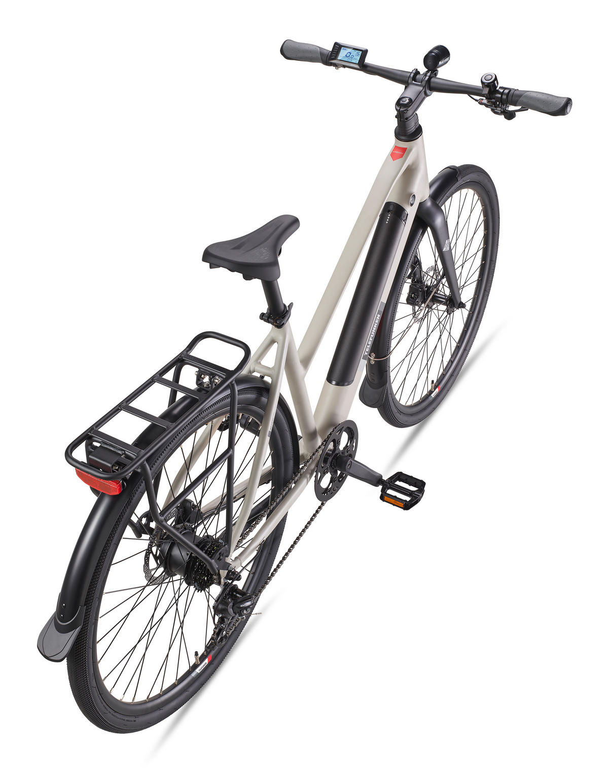 E-BIKE Urban UH210 Elektrofahrrad 28 Zoll Pedelec 417,6 Wh Hinterradmotor 7-Gang Kettenschaltung, leicht - Grau, Metall (111cm) - Telefunken