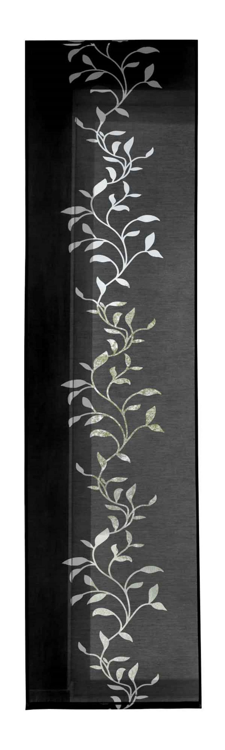 Gardinenbox Flächenvorhang Schwarz 60x245 cm
