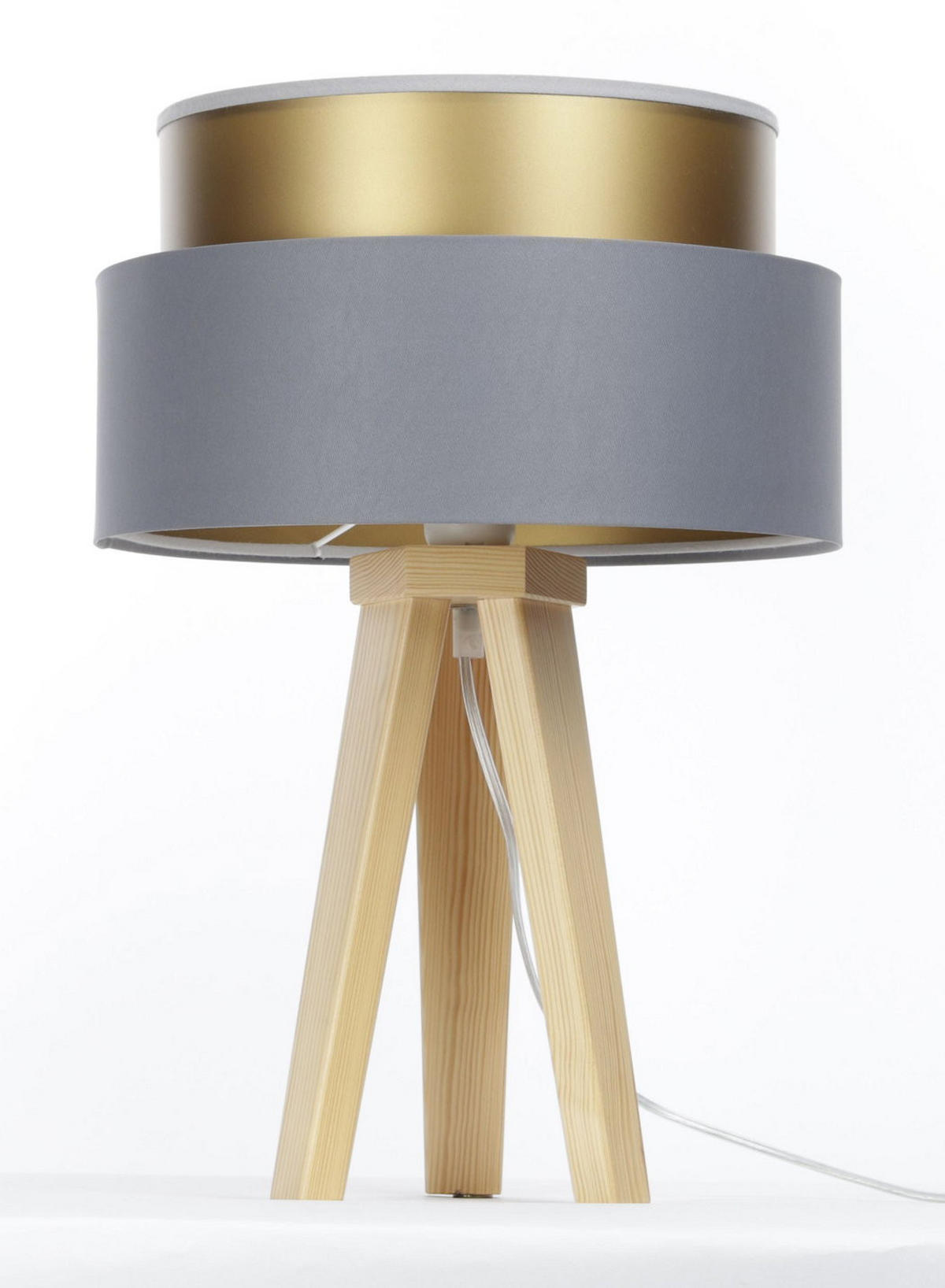 TISCHLAMPE Grau 30/45 cm - Goldfarben, Kunststoff (30/0.7/45cm) - ONZENO
