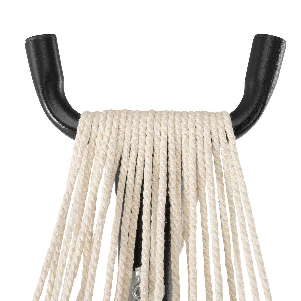 HÄNGEMATTE Paya hellgrau 281x107x96 cm - Hellgrau, Textil/Metall (109/101/279cm) - Juskys