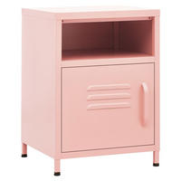 NACHTTISCH Rosa 35/35/51 Cm Stahl - Rosa, Metall (35/51/35cm) - vidaXL