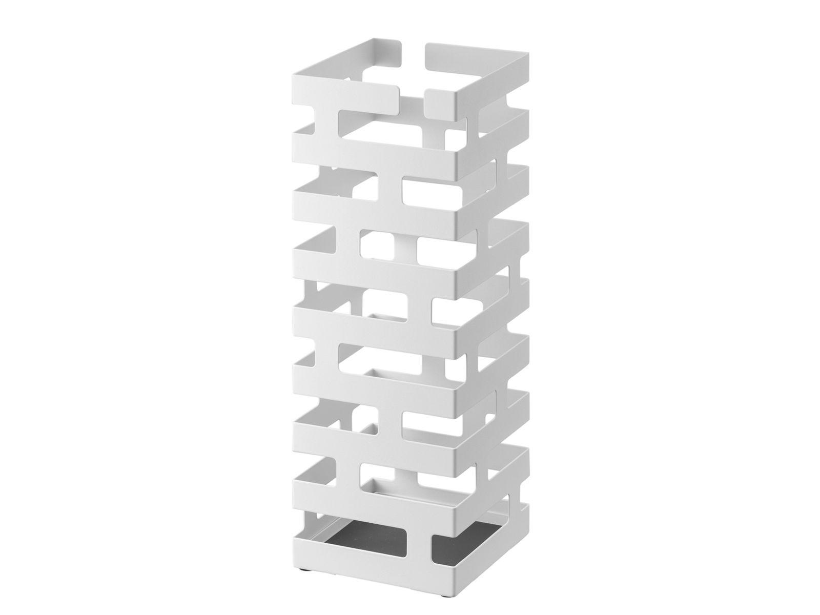 SCHIRMSTÄNDER Brick weiß 15/43/15 cm - Weiß, Metall (15/43/15cm) - Yamazaki