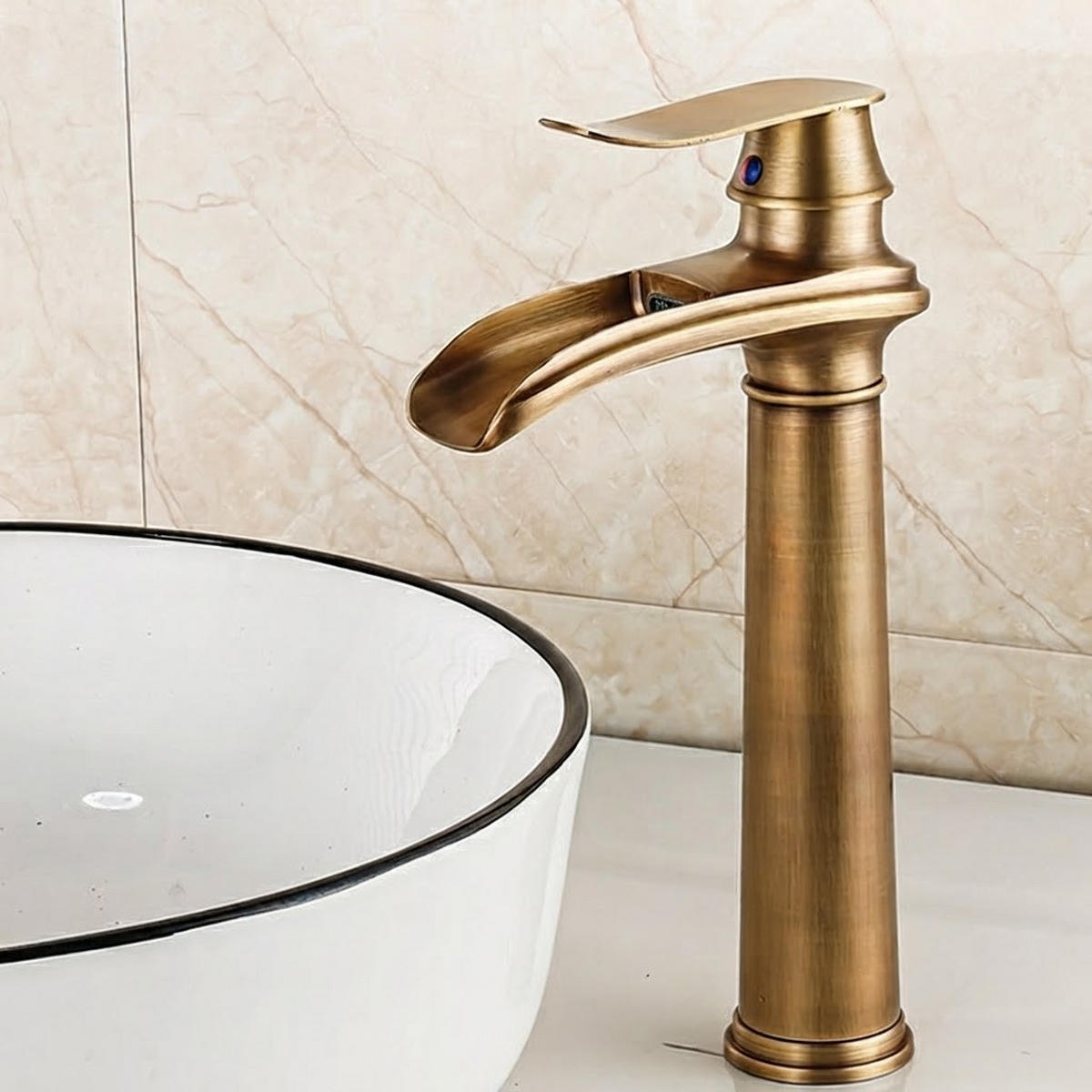 BADEZIMMERARMATUR, 30 x 18 cm, gold - Goldfarben, Metall (40/10/28cm) - Vallsero