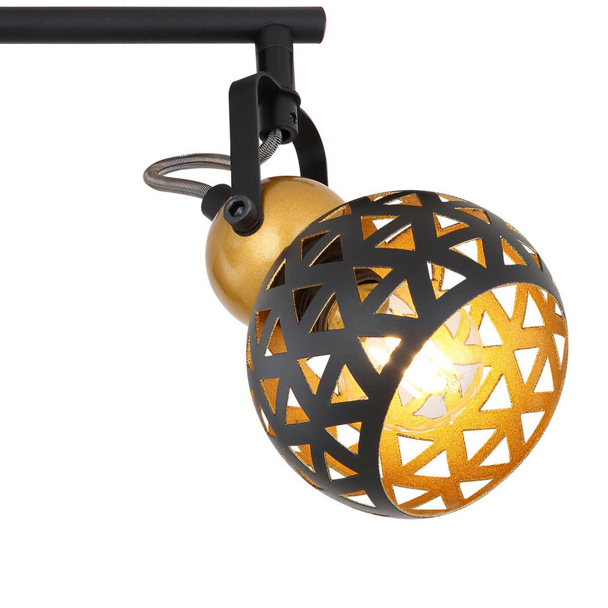 LED DECKENLEUCHTE Sarra Schwarz Metall - Schwarz, Metall (60/10/17.5cm) - Globo Lighting