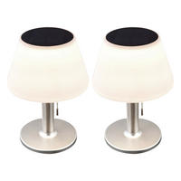 LED AUSSENLEUCHTE Metall Silber 2er Set - Silberfarben, Metall (18.5/18.5/28cm)