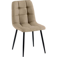 STUHL Stoff Taupe - Taupe, Textil/Metall (45/84/55cm) - CLP