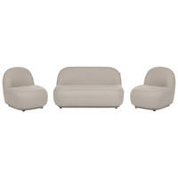 SOFA-SET 4-Sitzer Stoff Beige Lovberg - Beige, Textil (138/74/80cm) - Beliani