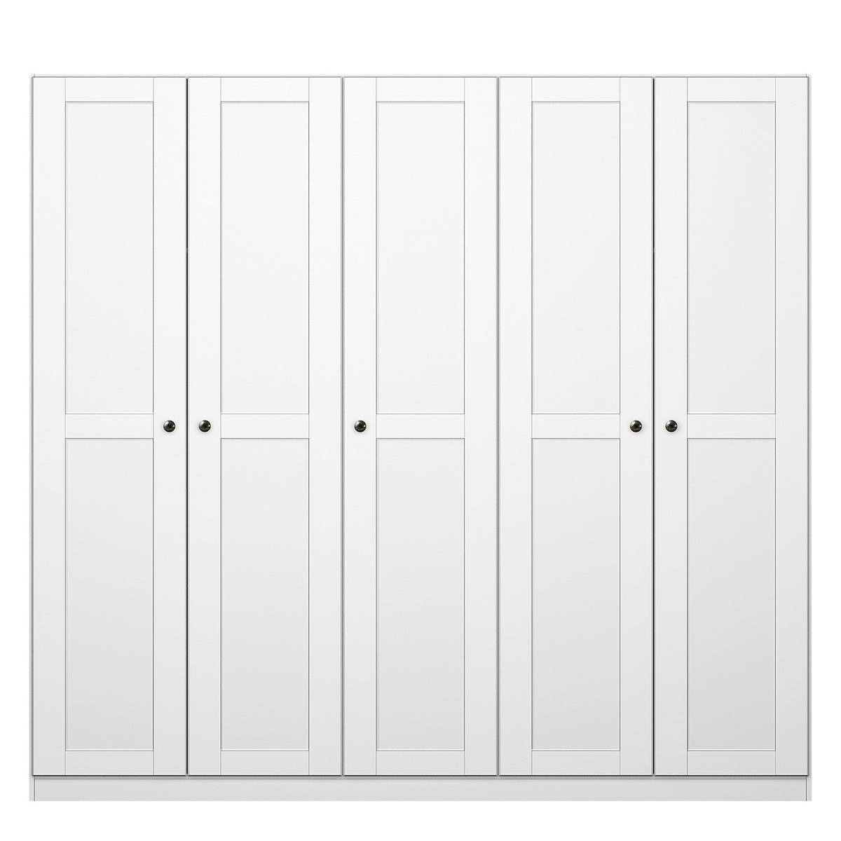 DREHTÜRENSCHRANK - Spanplatte - Alpinweiß - Weiß, Holzwerkstoff (226/210/54cm) - home24
